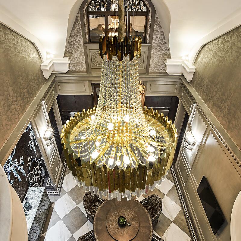 IDEA(HK) LIGHTING - Santa Barbara - American crystal chandelier gold luxury villa living room decoration chandelier