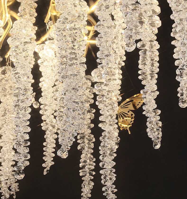 IDEA(HK) LIGHTING - Essence - Majestic crystal chandelier. Organic-shaped crystal clusters lighting for dining rooms, living areas, entrance halls, hotel areas, restaurants, etc.