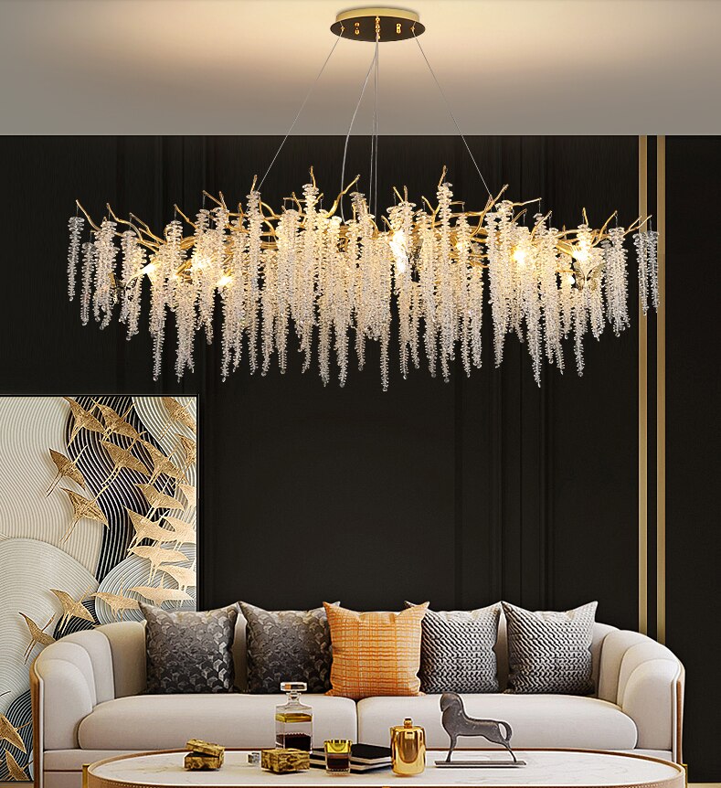 IDEA(HK) LIGHTING - Essence - Majestic crystal chandelier. Organic-shaped crystal clusters lighting for dining rooms, living areas, entrance halls, hotel areas, restaurants, etc.