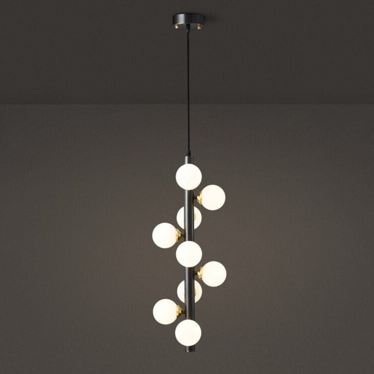 IDEA(HK) LIGHTING - Molekyl - Transform your living space into a modern, inviting ambiance with Molekyl's simple LED Chandelier. This sleek, contemporary design is perfect for any interior, from a grand staircase to a cozy bedroom. Its unique polished copper finish will add both style and illumination to any room in your home.