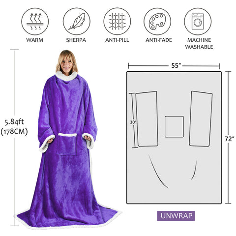 tirrinia sherpa wearable blanket