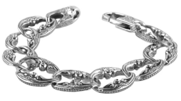 KONSTANTINO STERLING SILVER LINK BRACELET FROM THE STERLING SILVER CLASSICS COLLECTION