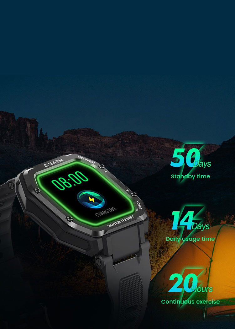 KOSPET ROCK Rugged Smart Watch with 350mAh Battery long standby time
