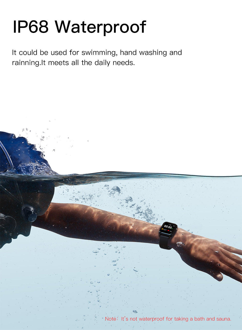 KOSPET GTO Smartwatch IP68 Αδιάβροχη υποστήριξη κολύμβησης