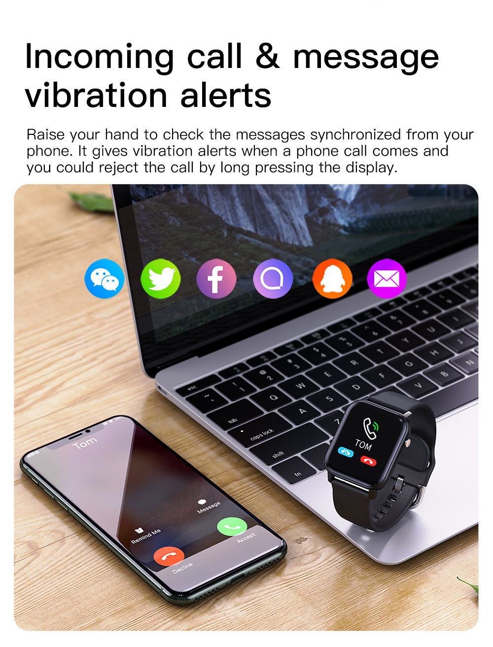 KOSPET GTO Smartwatch calling message remind