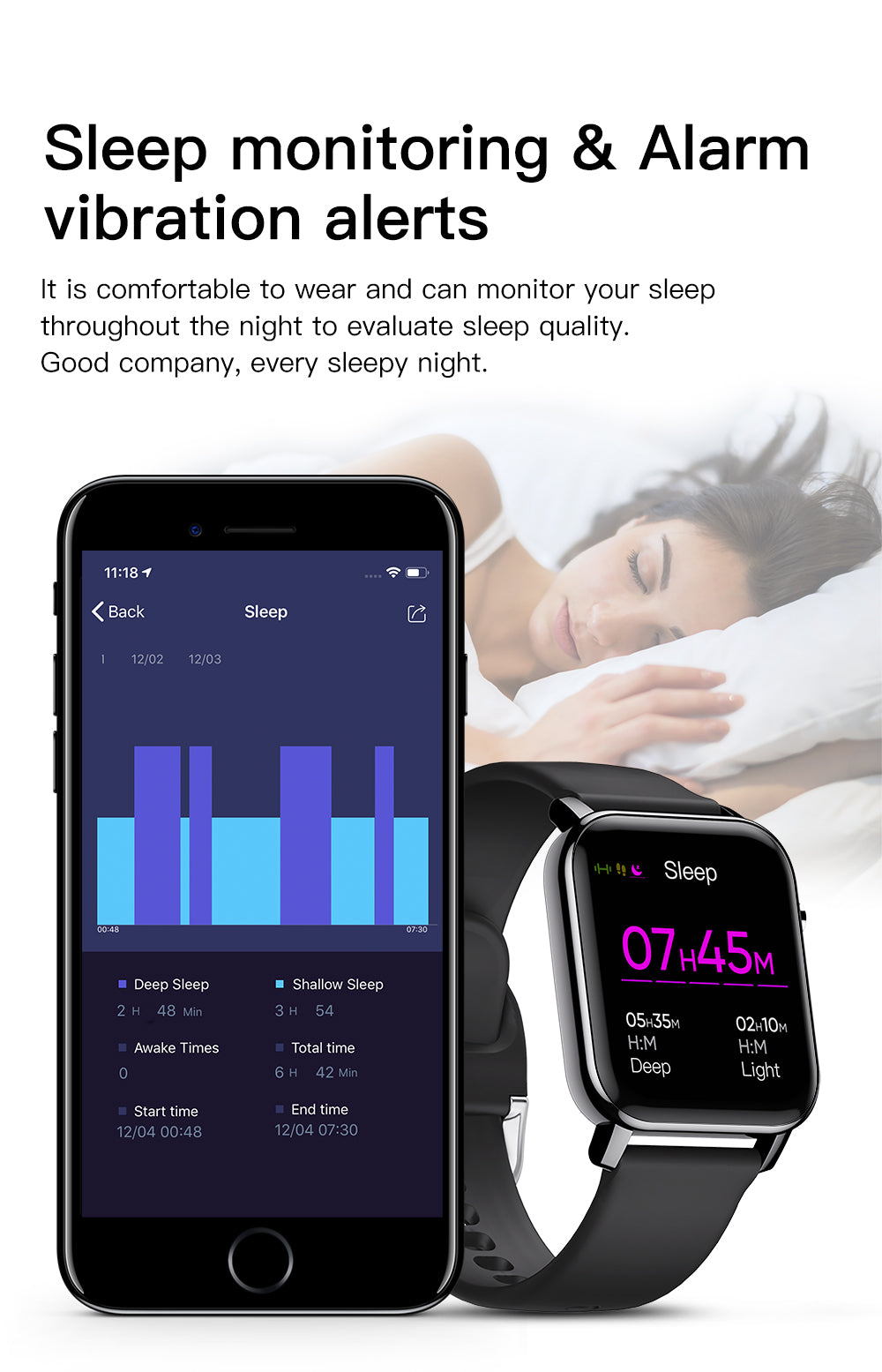 KOSPET GTO smartwatch sleeping monitor