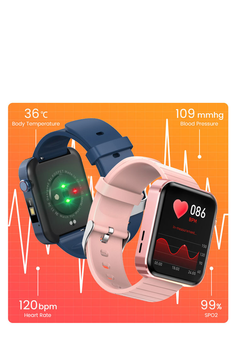 KOSPET MAGIC 3S Smart Watch support Heart Rate Monitoring, blood pressure monitor, blood oxygen monitor
