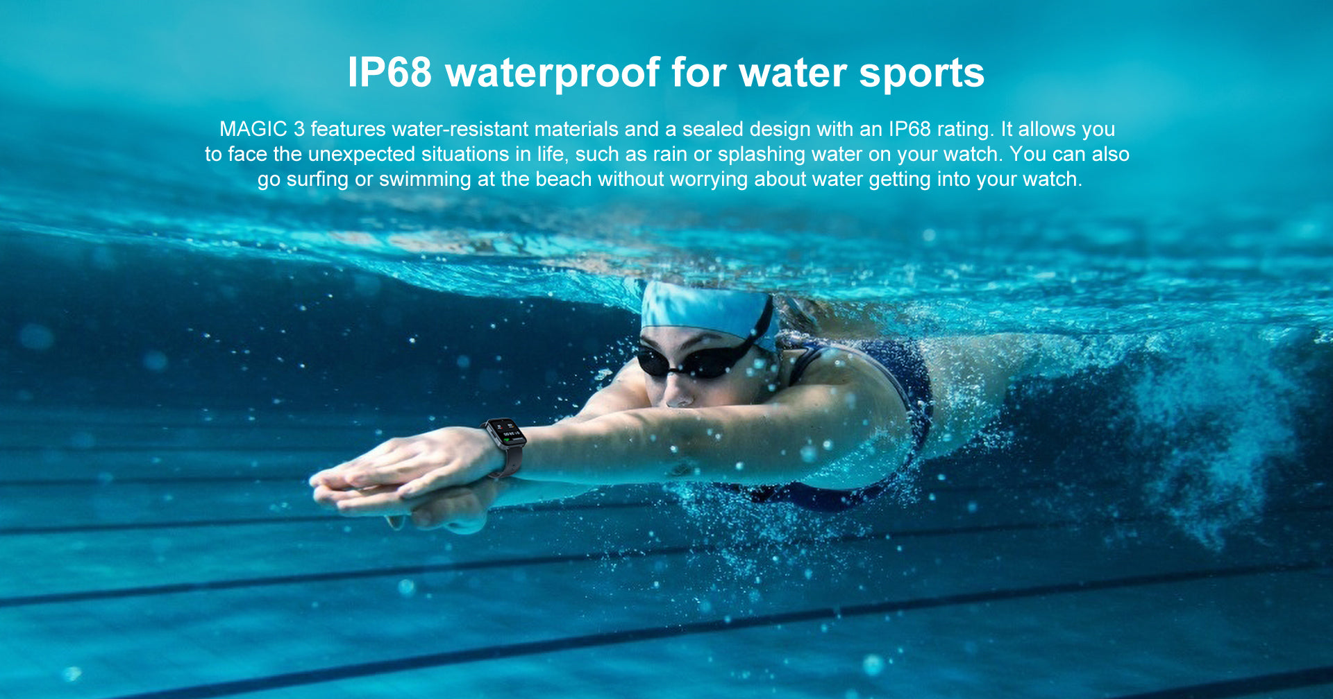KOSPET MAGIC 3 Smartwatch, IP68 waterproof for water sports