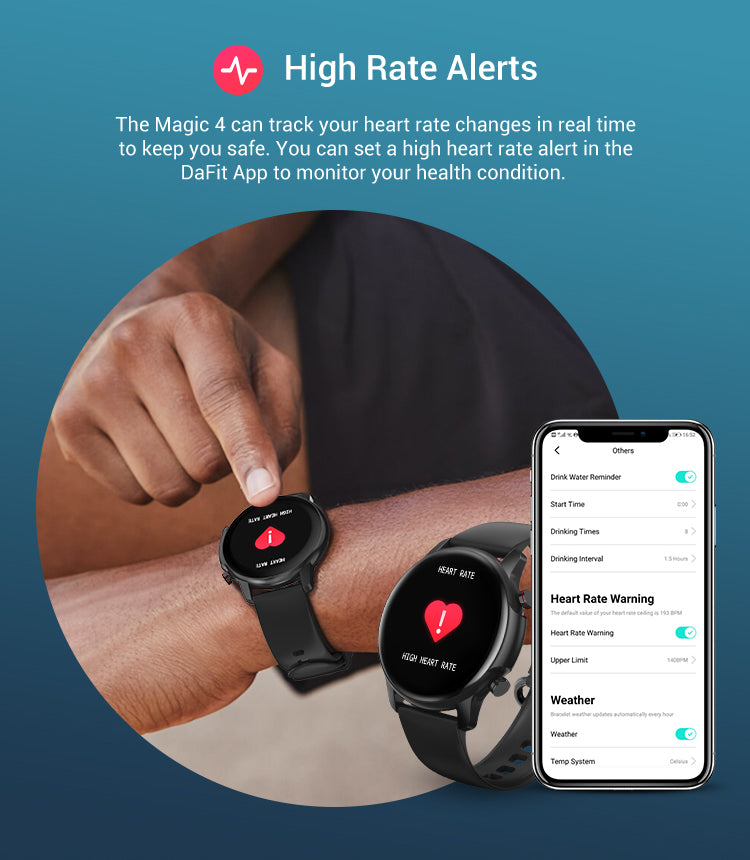 KOSPET MAGIC 4 Fashion Smartwatch support High Rate Alerts