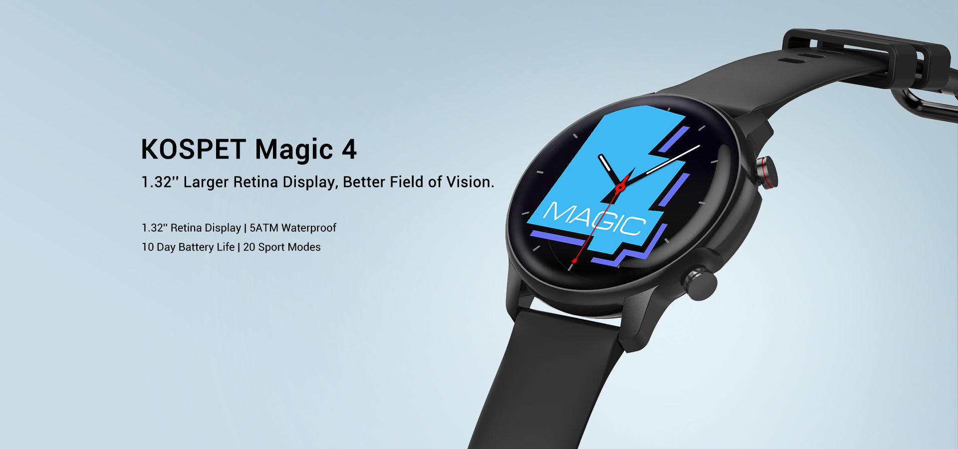 KOSPET MAGIC 4 Smartwatch-1.32“Larger Retina Display, Better Field of Vision
