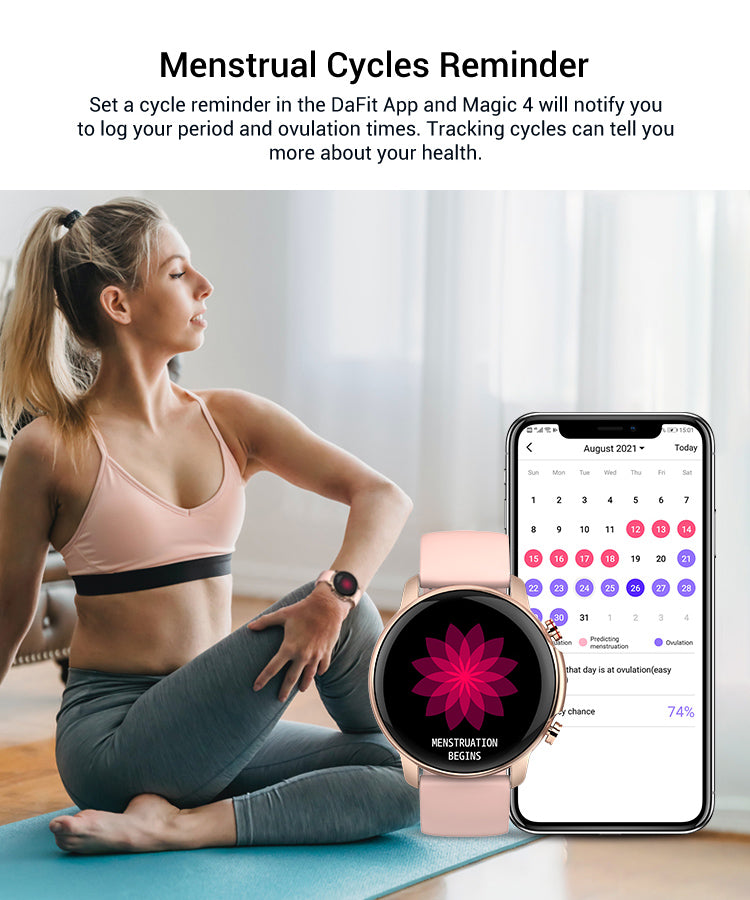 KOSPET MAGIC 4 best smartwatches support Menstrual Cycles Reminder