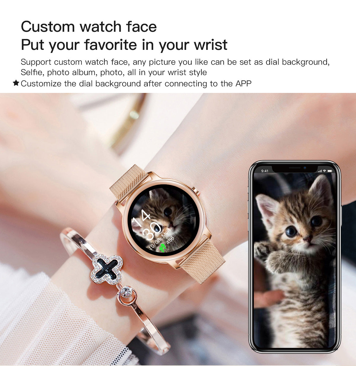 KOSPET R18 Women Fashion smartwatches DIY watch faces