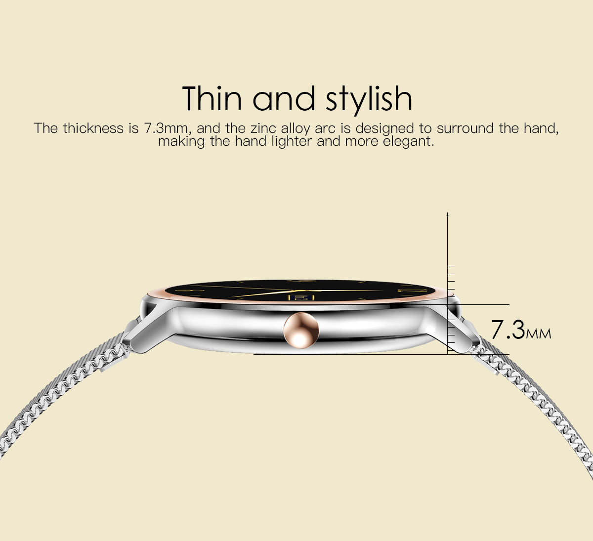 Γυναικείο Smartwatch KOSPET R18 με λεπτό και λεπτό στυλ