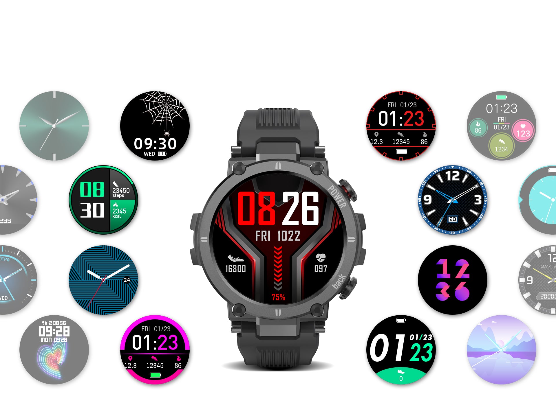 KOSPET Raptor Smartwatch with multi watch faces