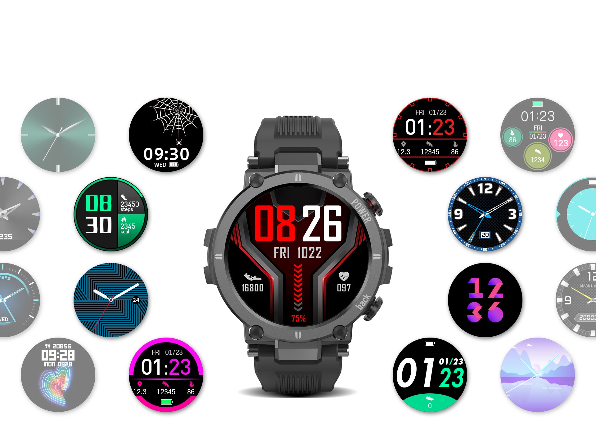 Smartwatch KOSPET Raptor με πολλαπλές όψεις ρολογιών