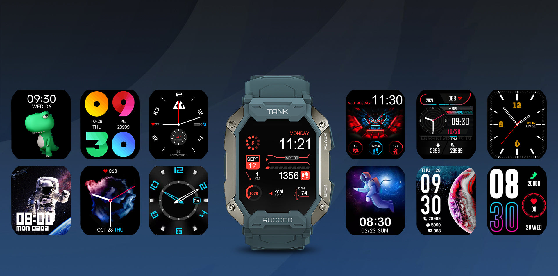KOSPET TANK M1 PRO Smartwatch support change multi watch face