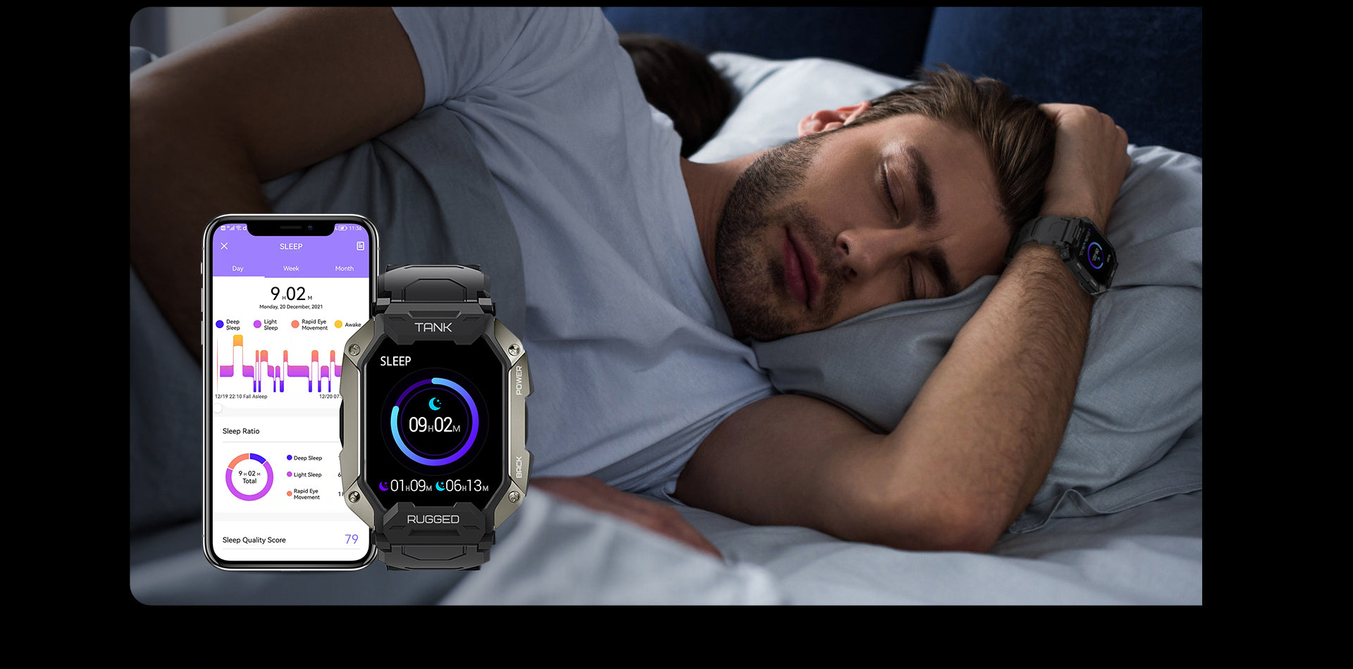 KOSPET TANK M1 PRO Smartwatch support sleeping monitoring