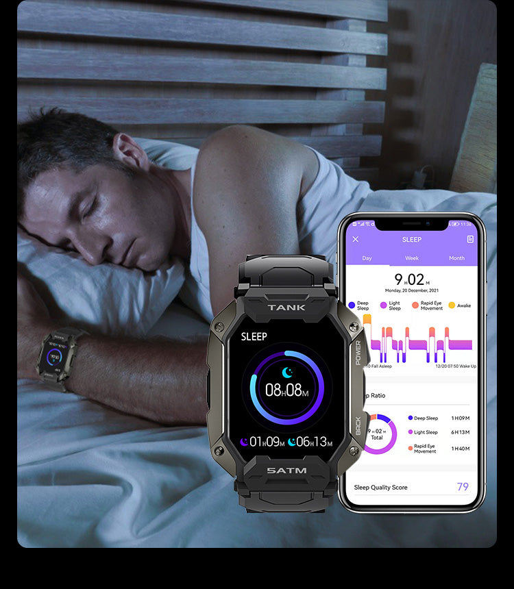 KOSPET TANK M1 Rugged Smart Watch supports sleeping monitoring
