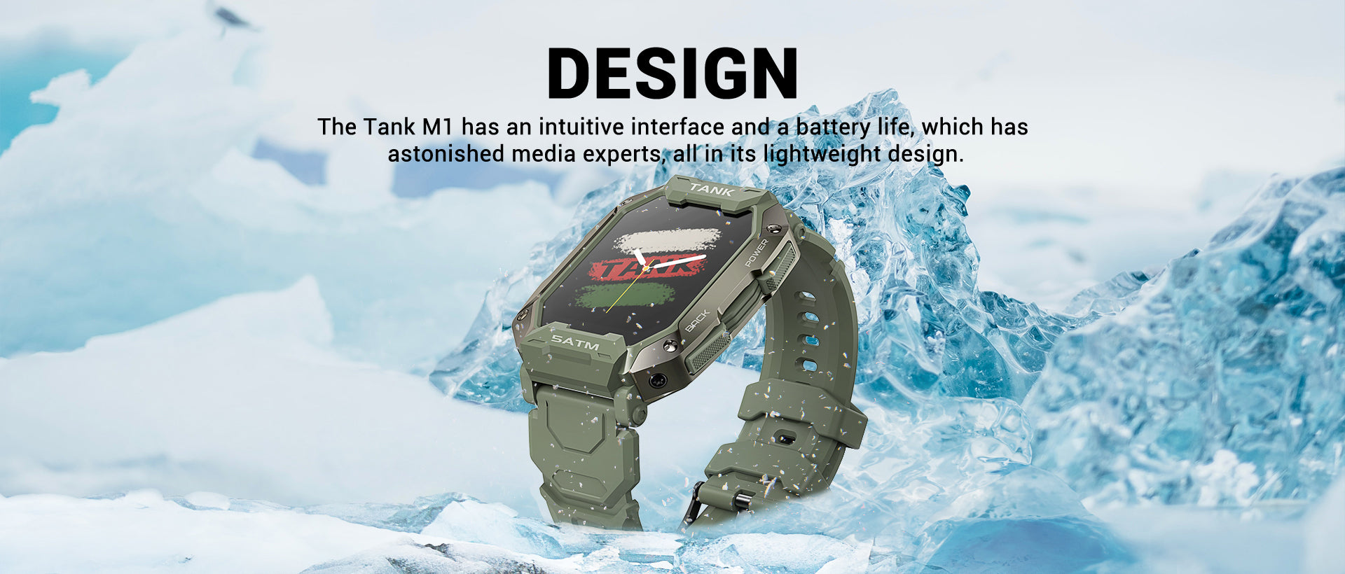 KOSPET TANK M1 Rugged Smartwatch Design