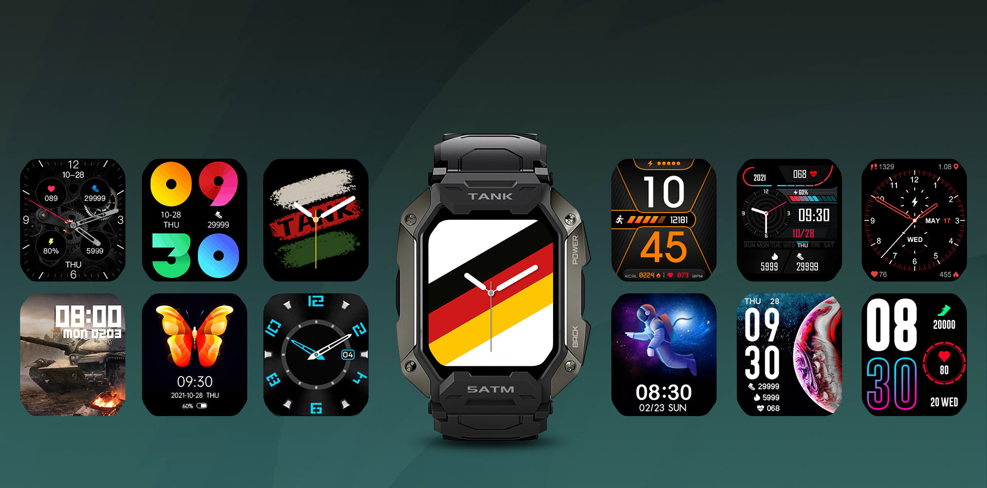 KOSPET TANK M1 Rugged Smartwatch customer-oriented watch faces