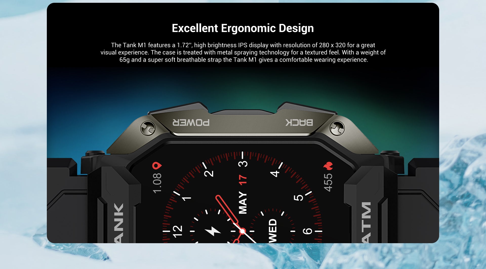 KOSPET TANK M1 Smartwatch Excellent Ergonomic Design