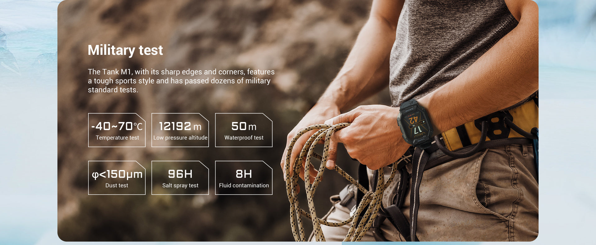 KOSPET TANK M1 Smartwatch with Military Test