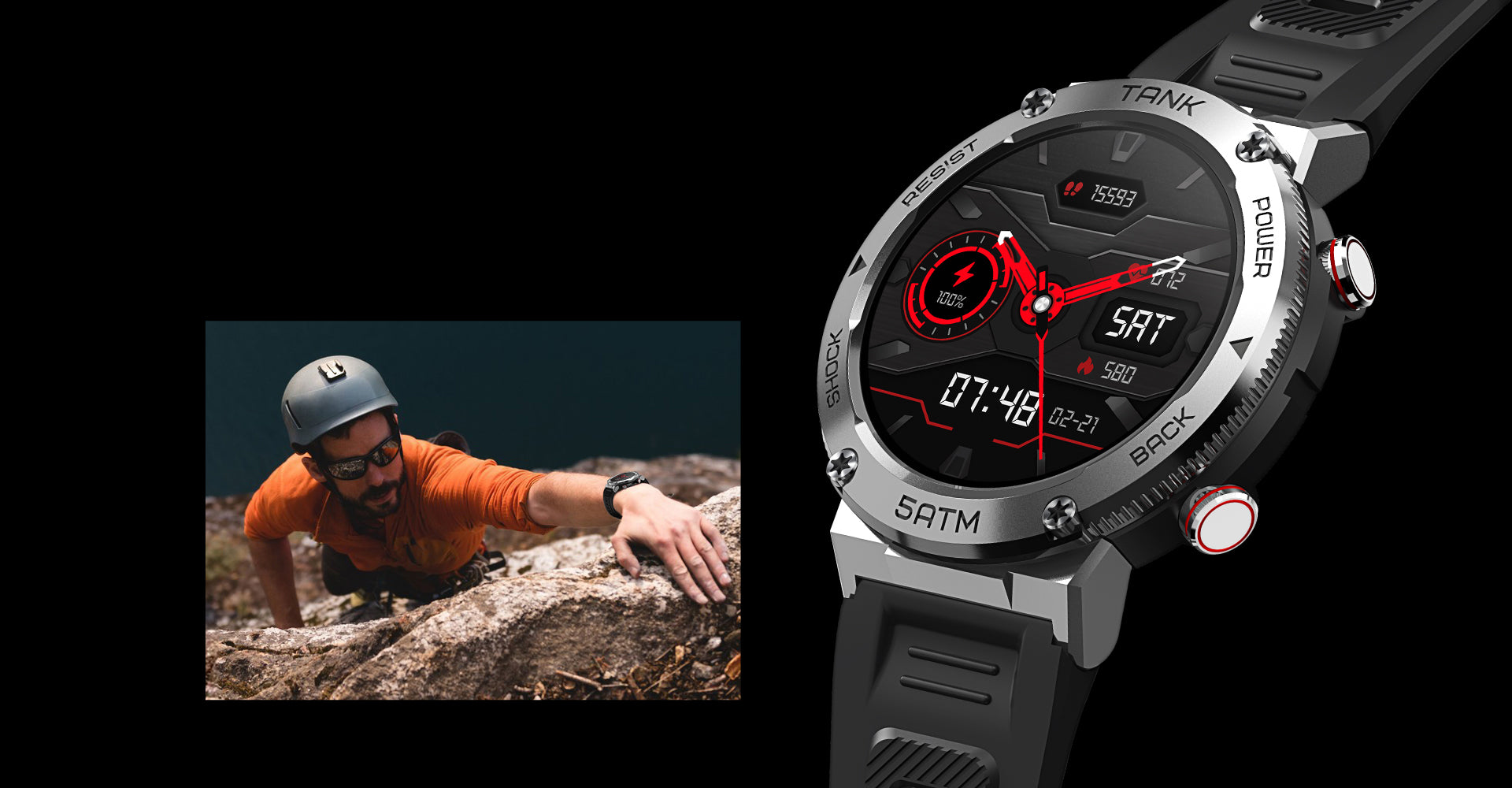 KOSPET TANK T1 PRO Smartwatch with rugged designed