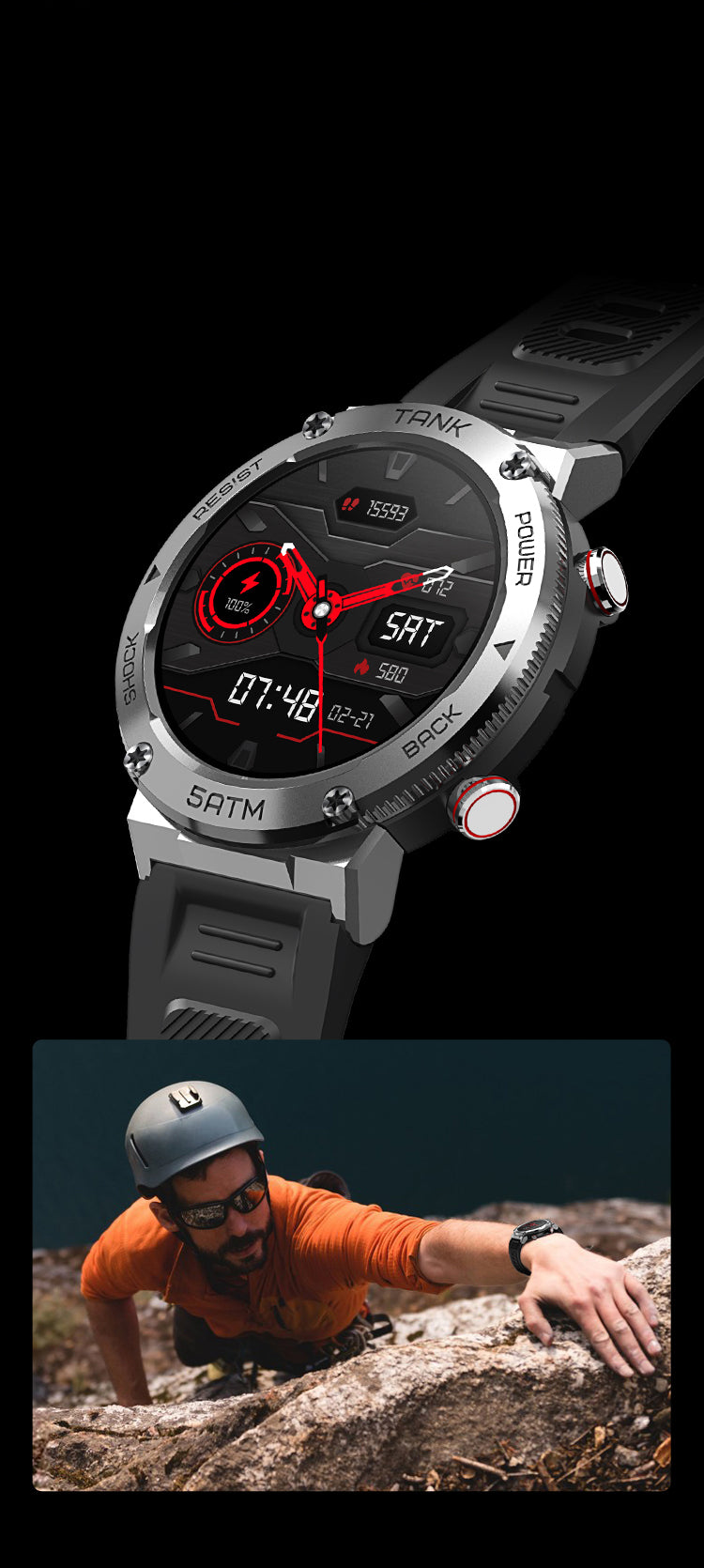 KOSPET TANK T1 Smart Watch sturdy and stylish guardian for the watch