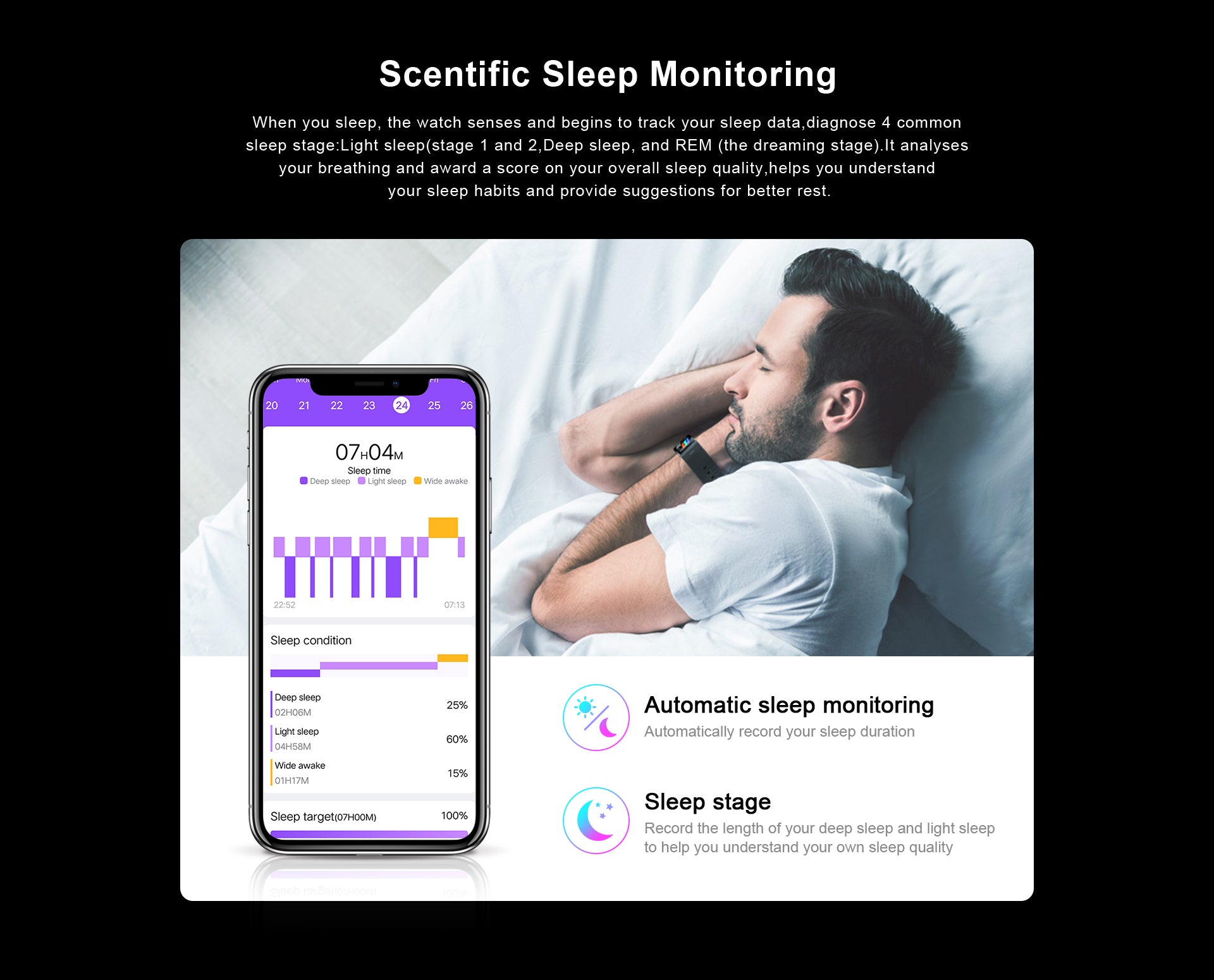 TICWIRS GTX Smartwatch, support Sleep Monitoring