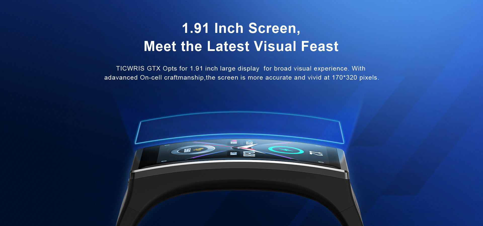 TICWRIS GTX Smartwatch, 1.91 Inch Screen