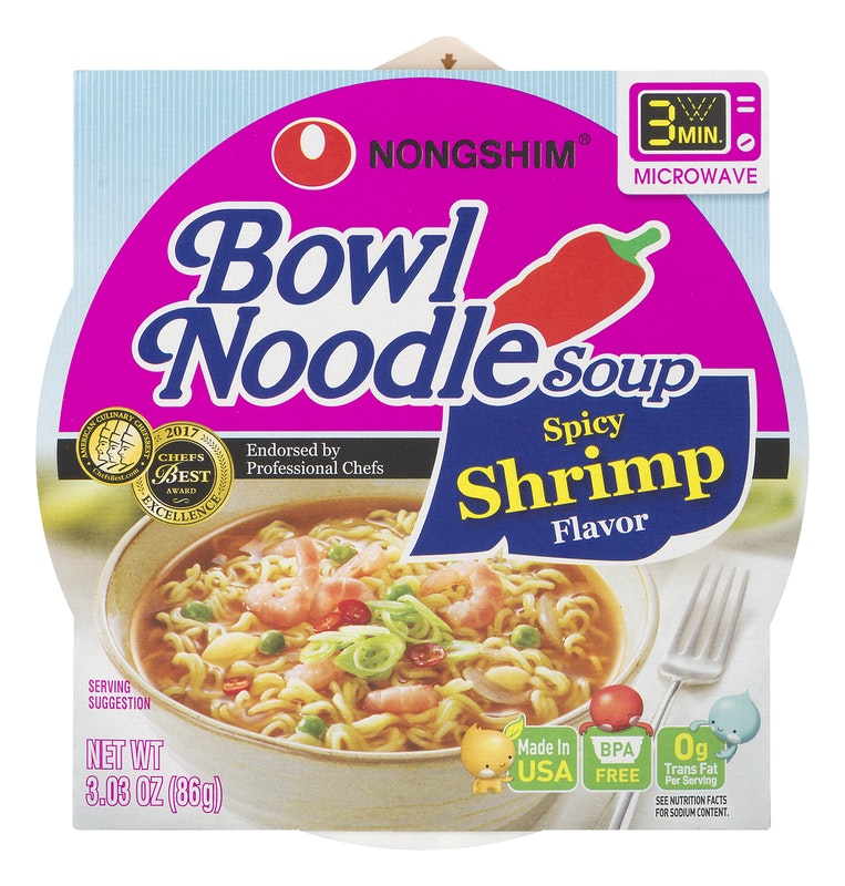 Nongshim Bowl Noodle Soup Spicy Shrimp