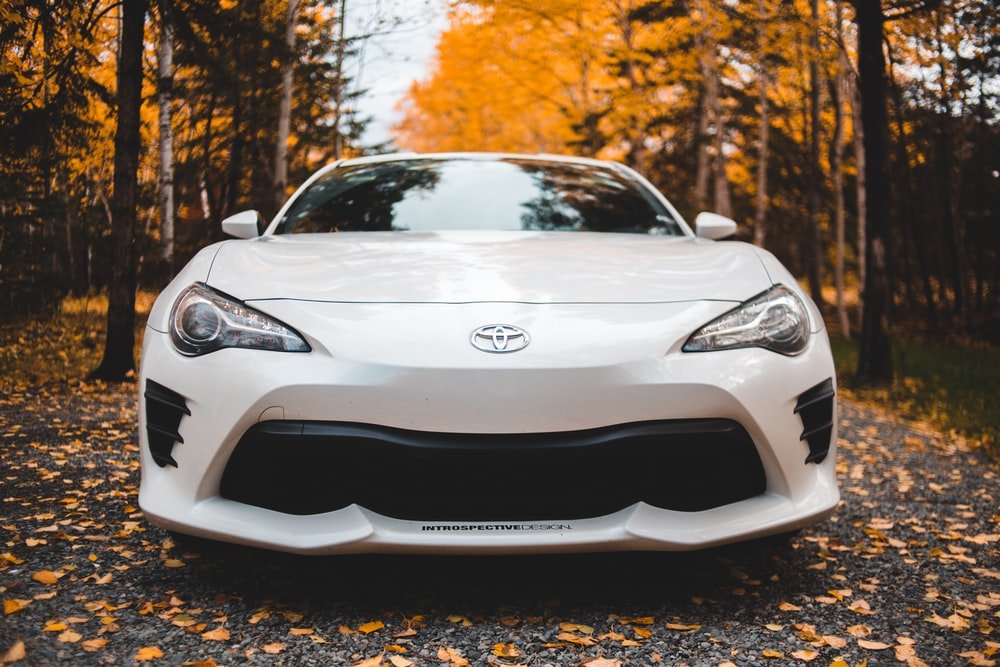 Paint By Numbers | Badger - White Toyota Coupe Parked At Road