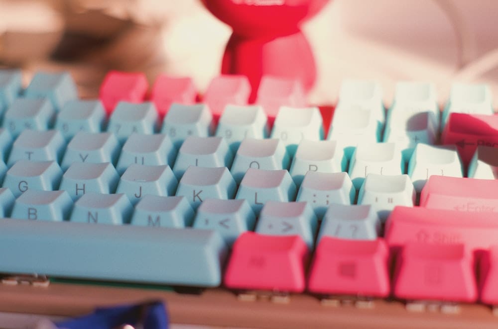 Paint By Numbers | Zhengzhou - Blue And Pink Computer Keyboard