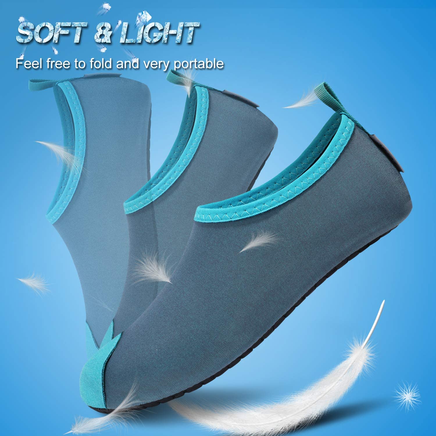 Vifuur Water Shoes Toe Cap Anti-Collision for Men Women