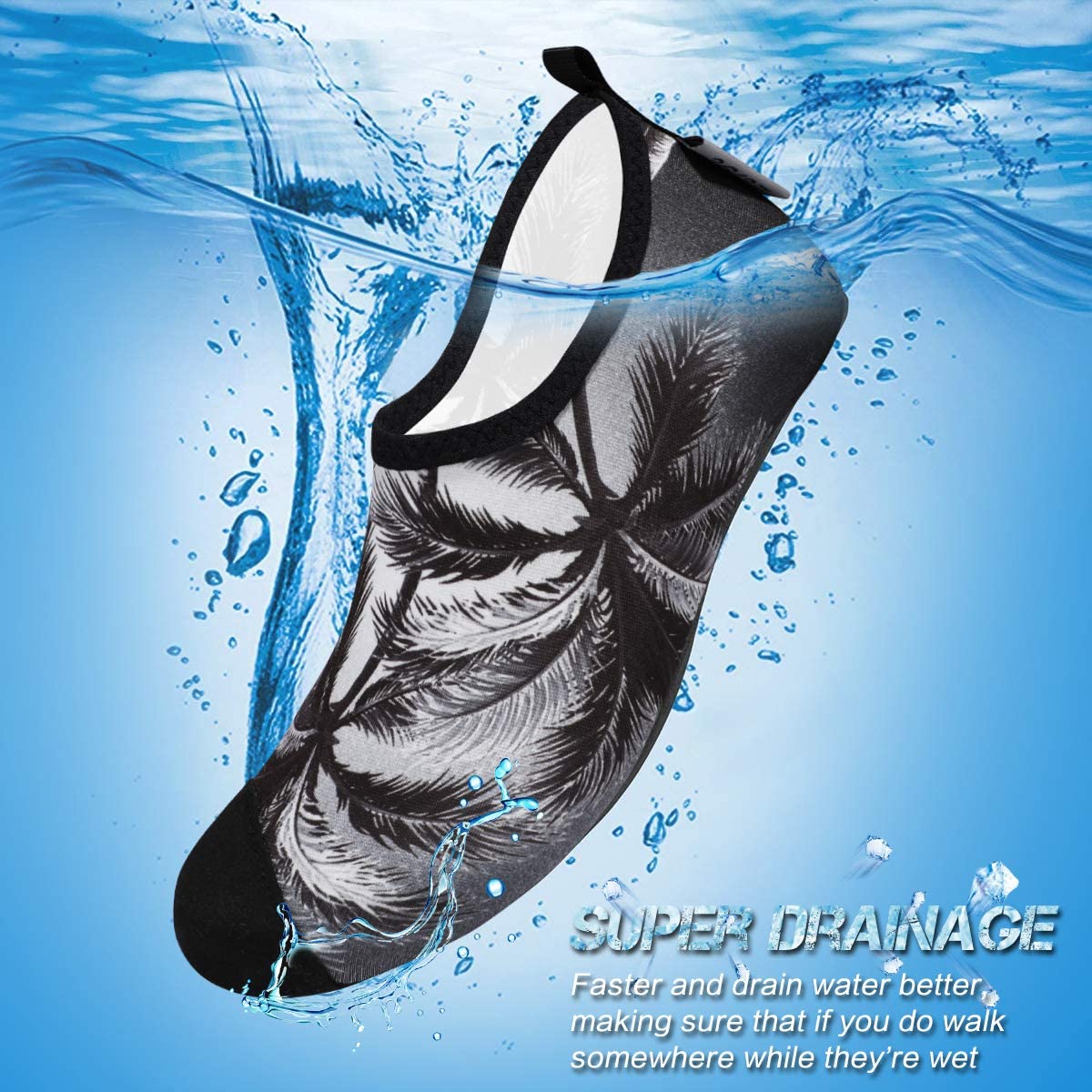 Vifuur Water Shoes Toe Cap Anti-Collision for Men Women