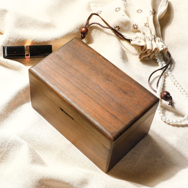 Wood Box, Walnut Jewelry Box,make up Box, Storage Wood Box