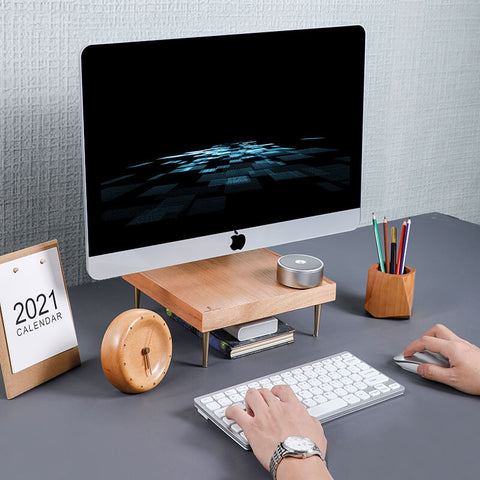 Wood-Monitor-Stand-For-Imac