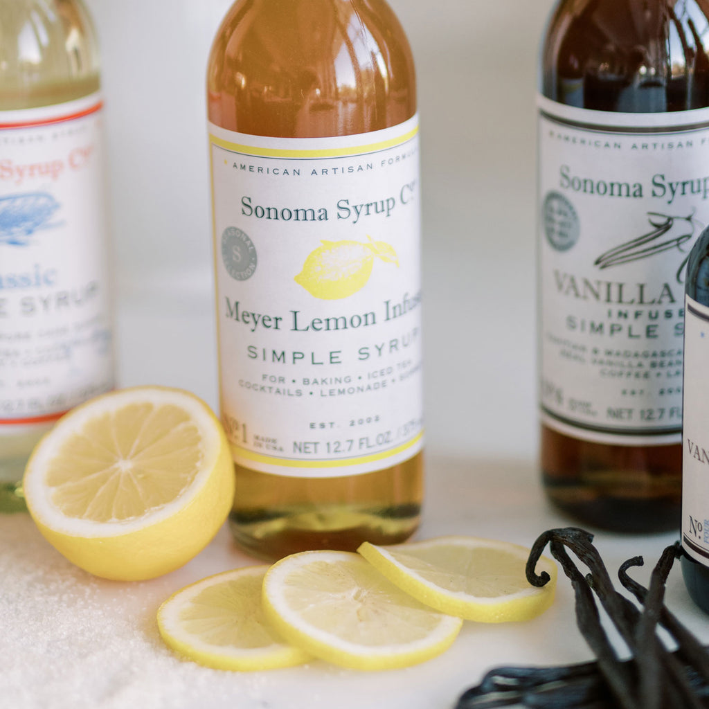 1 meyer lemon infused simple syrup