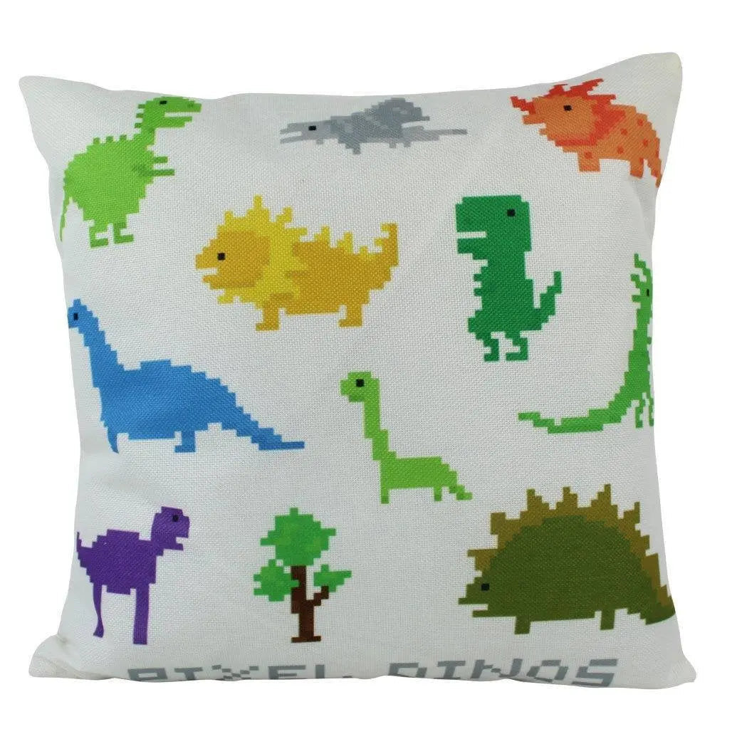 Pixel Art | Dino |  | Fun Gifts | Pillow Cover | Home Decor | Throw Pillows | Happy Birthday | Kids Room Decor | Kids Room | Room Decor by UniikPillows