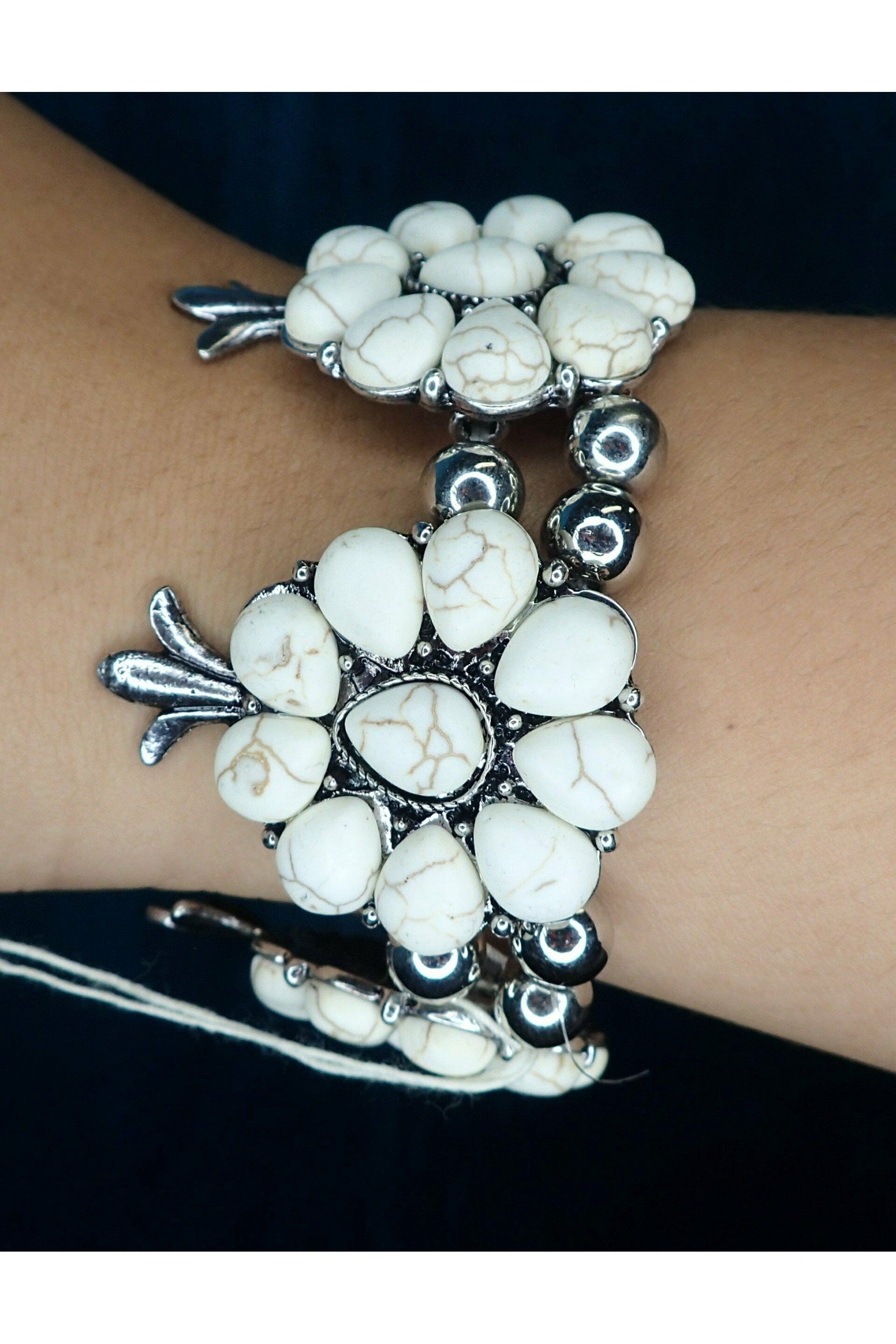 White Squash Blossom Bracelet