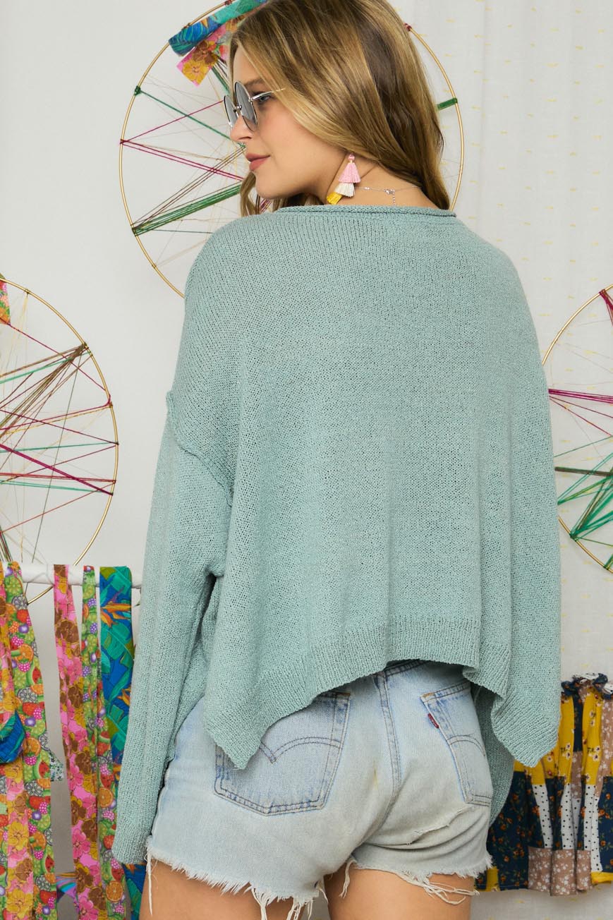 Adora Sage Loose Fit Sweater