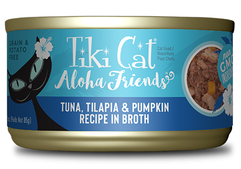 Tiki Cat Aloha Friends Tuna, Tilapia, And Pumpkin Recipe, Wet Cat Food