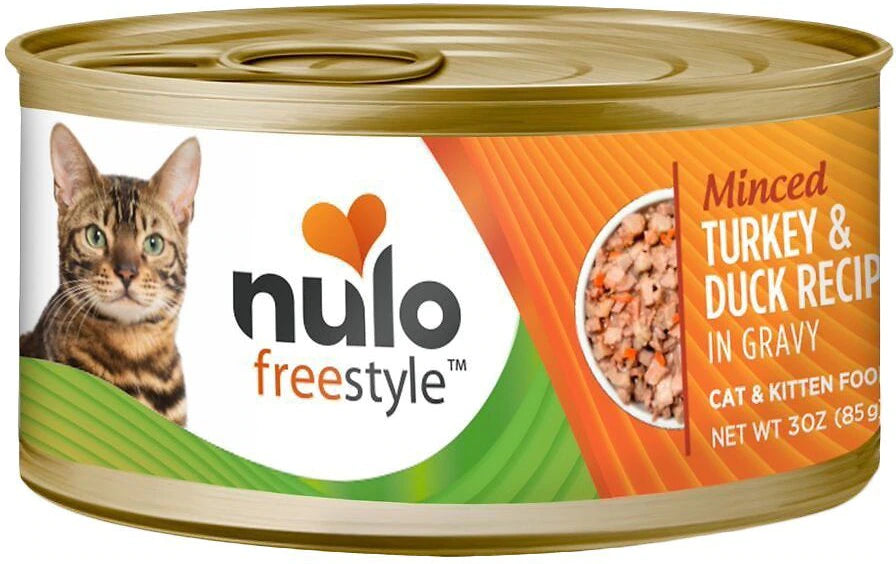 Nulo Freestyle Minced Turkey & Duck In Gravy Recipe 3-oz, Wet Cat Food, Case Of 24