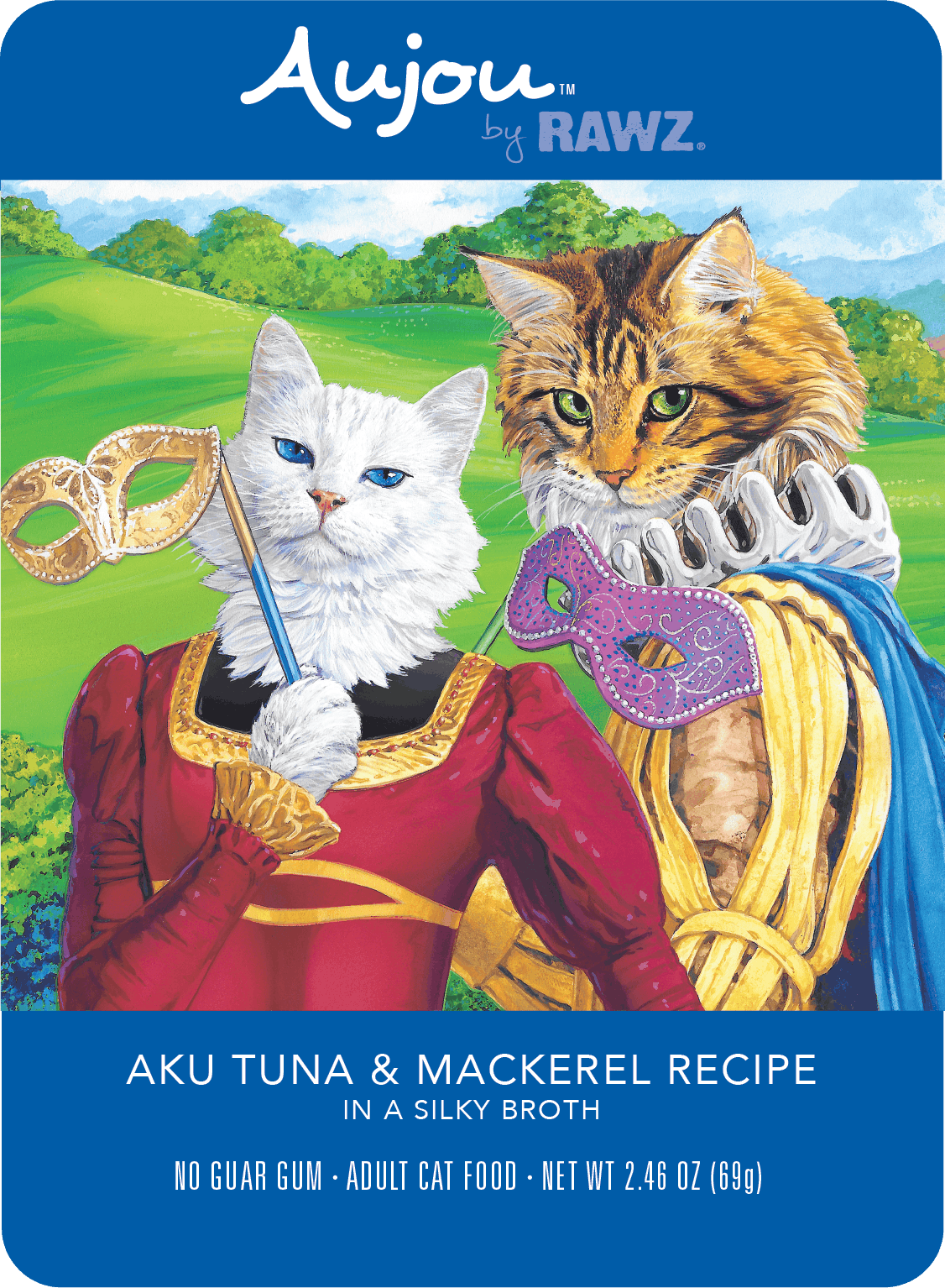 Aujou? by RAWZ? Aku Tuna and Mackerel Recipe 2.46-oz, Wet Cat Food