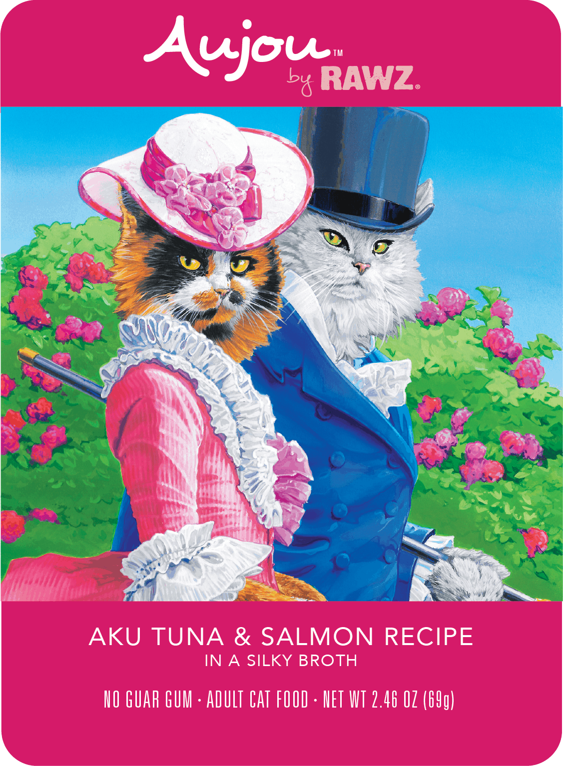 Aujou? by RAWZ? Aku Tuna and Salmon Recipe 2.46-oz, Wet Cat Food
