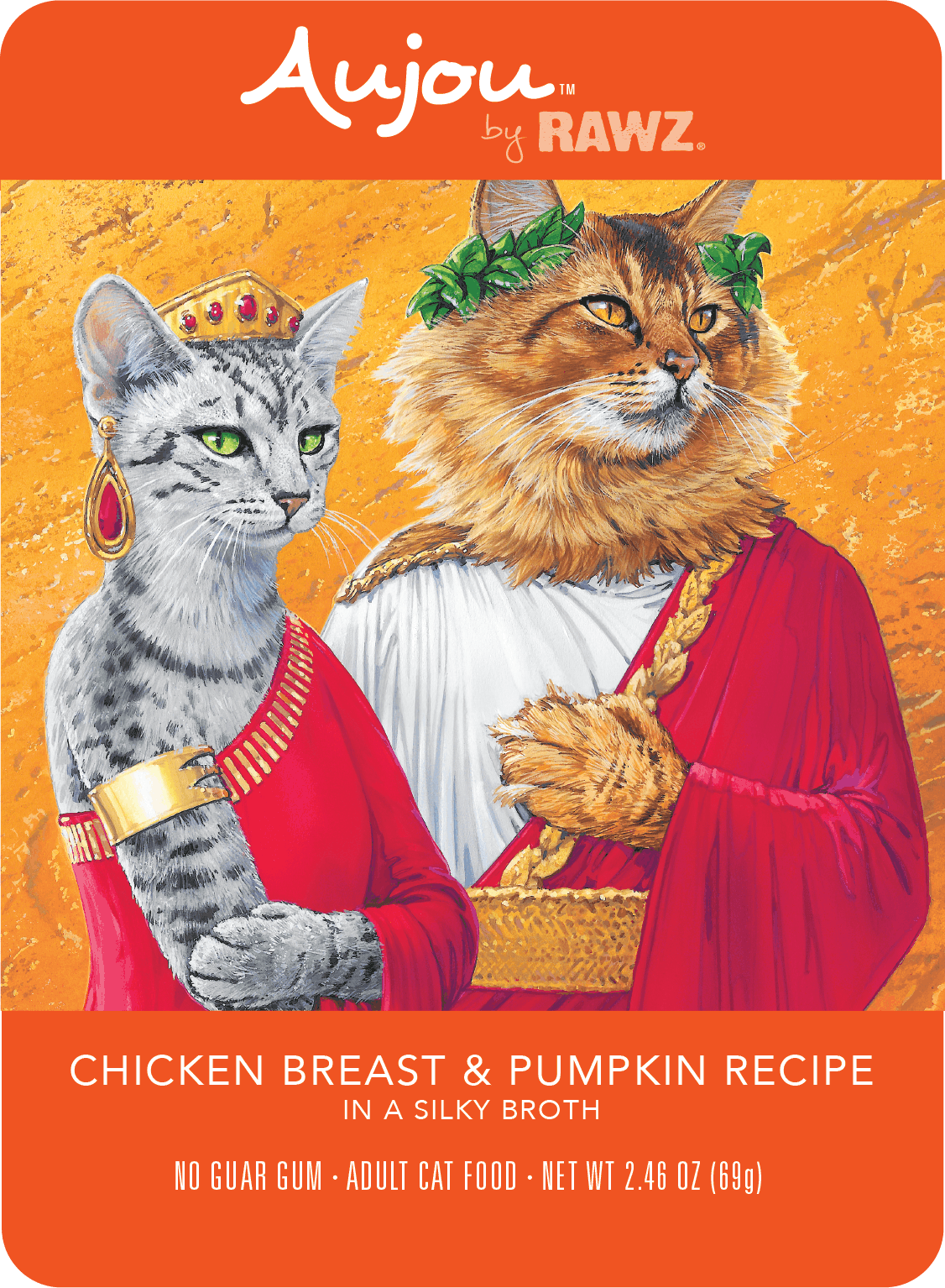 Aujou? by RAWZ? Chicken and Pumpkin Recipe 2.46-oz, Wet Cat Food