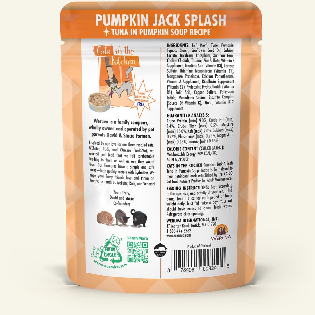 Cats In The Kitchen Pumpkin Jack Splash 3-oz Pouch, Wet Cat Food