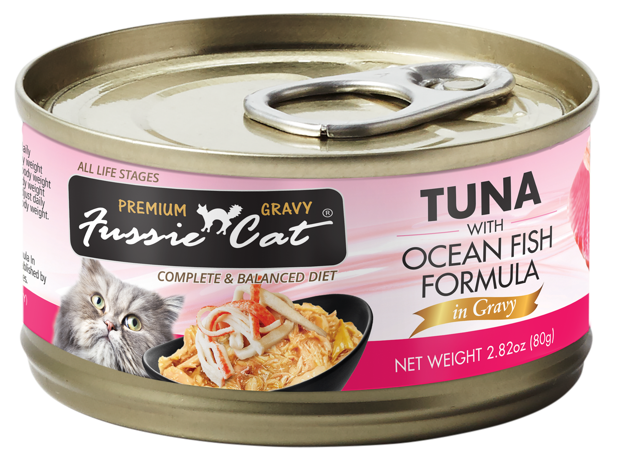 Fussie Cat Tuna With Ocean Fish Formula in Gravy 2.82-oz, Wet Cat Food, Case Of 24