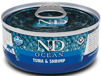 Farmina N&D Ocean Cat Tuna & Shrimp Stew, Wet Cat Food, 2.5oz Case of 24