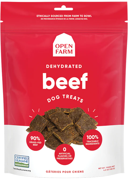 Open Farm Dehydrated Dog Treats, Beef Recipe, 4.5-oz Bag